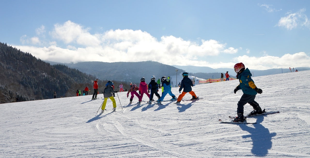 Clases de esquí para niños