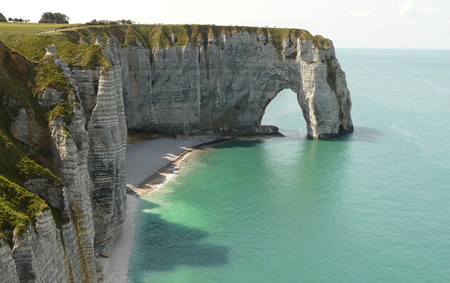 Normandía, acantilados en Etretat