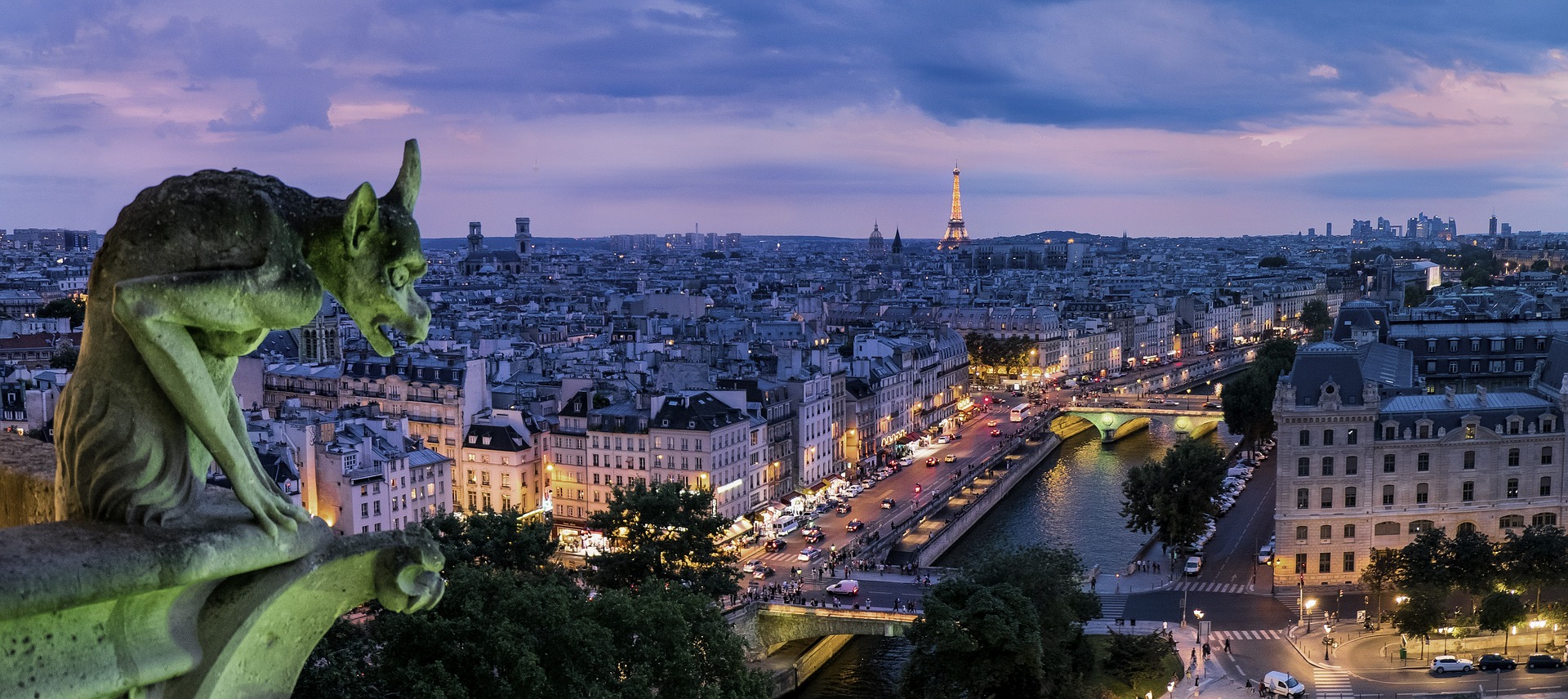 Gargouilles sur les toits de Paris